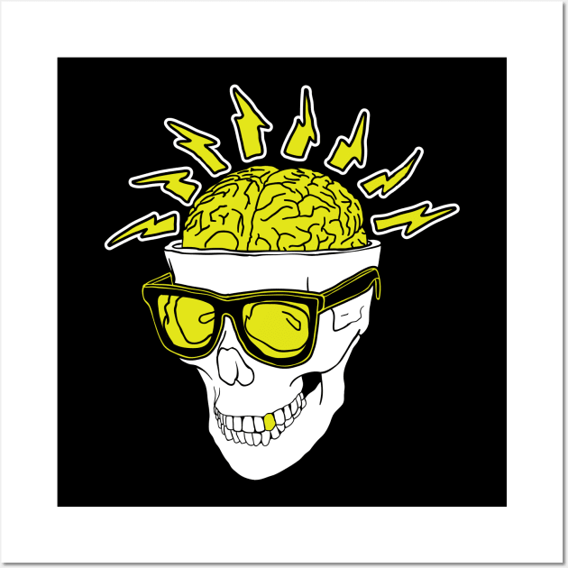 Radical 80s Skull Retro Wall Art by Natural 20 Shirts